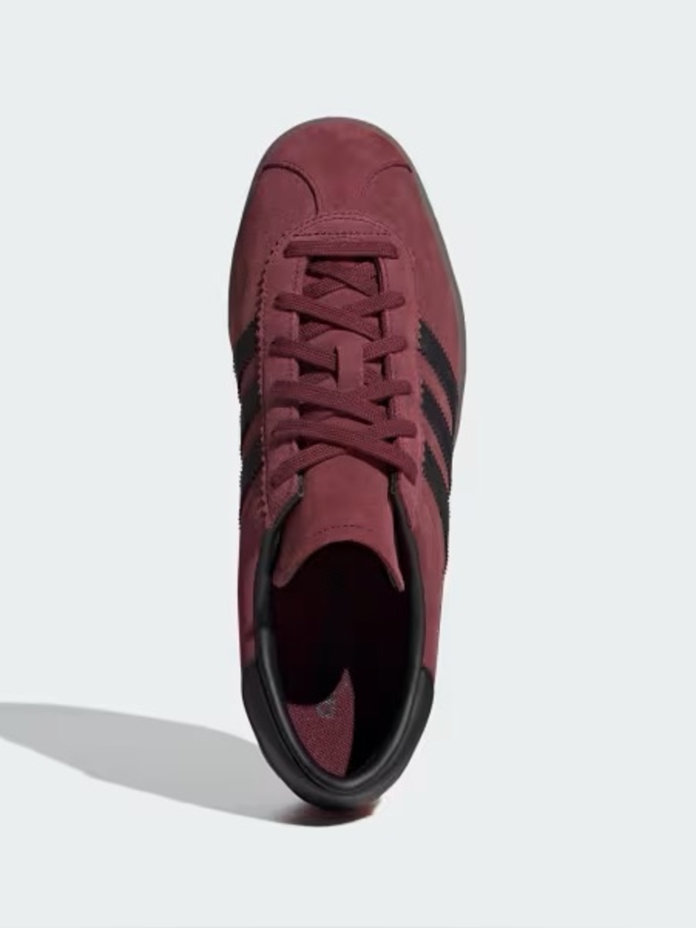adidas Women's Maroon Sneakers with Black Stripes